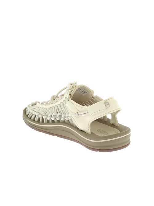 sandalo donna Uneek beige intrecciato tecnico con suola ammortizzata KEEN | UNEEK W1018698